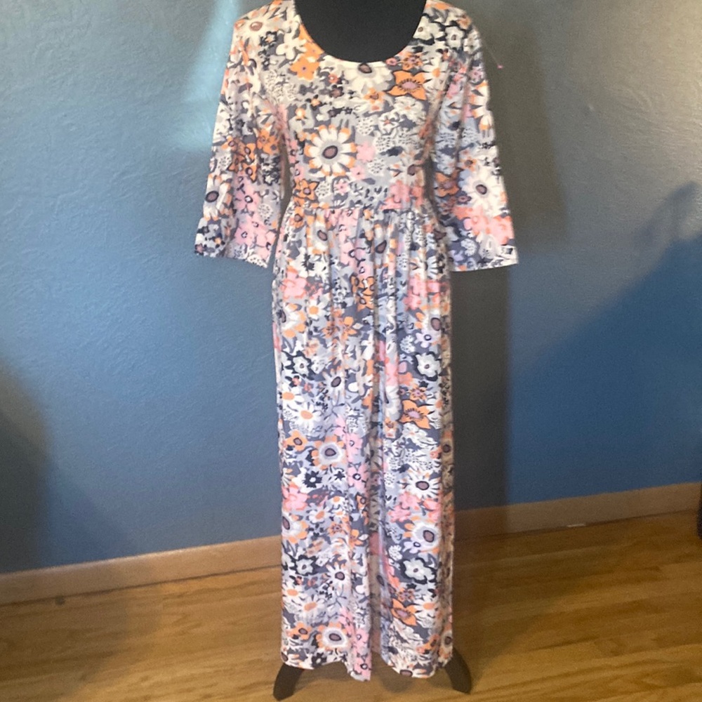 Women’s size large floor length floral dress